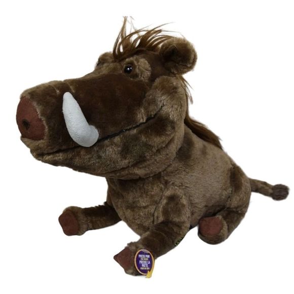 Disney The Lion King Live Action Talking Pumba Plush stuffed animal Toy - Picture 1 of 6